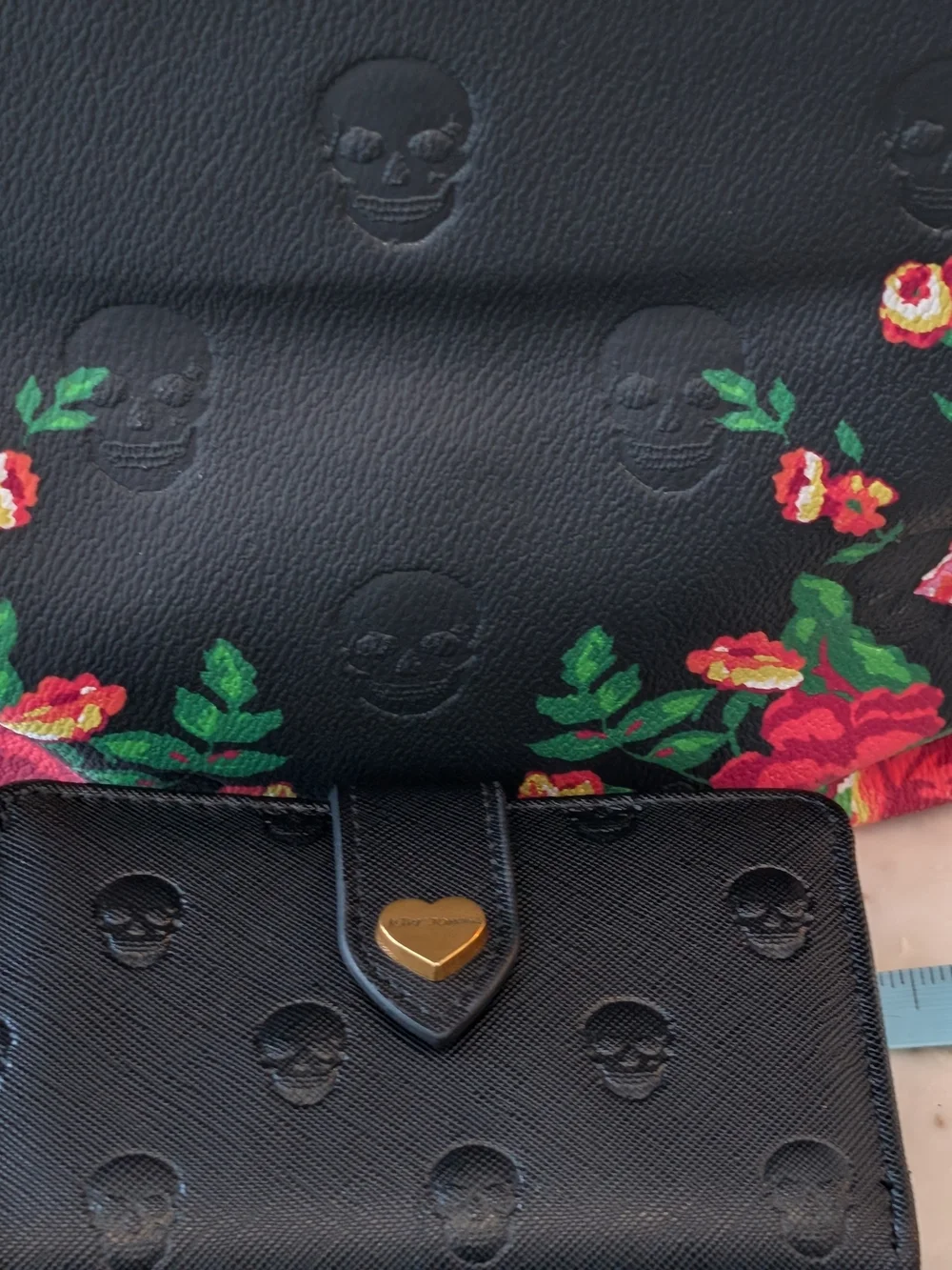 Vegan Leather Skullicious Floral Embossed Satchel - Betsey Johnson